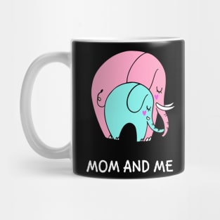 Cute Elephant Mom And Me Shirt Mother's Day Gift For Mom Kid Mug